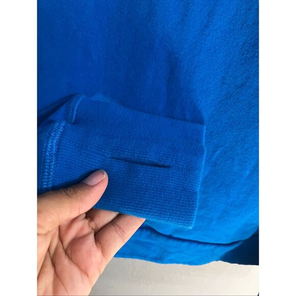 Sweaty Betty London made in Italy cowl neck blue sweater XS oversized #711 - Picture 7 of 7